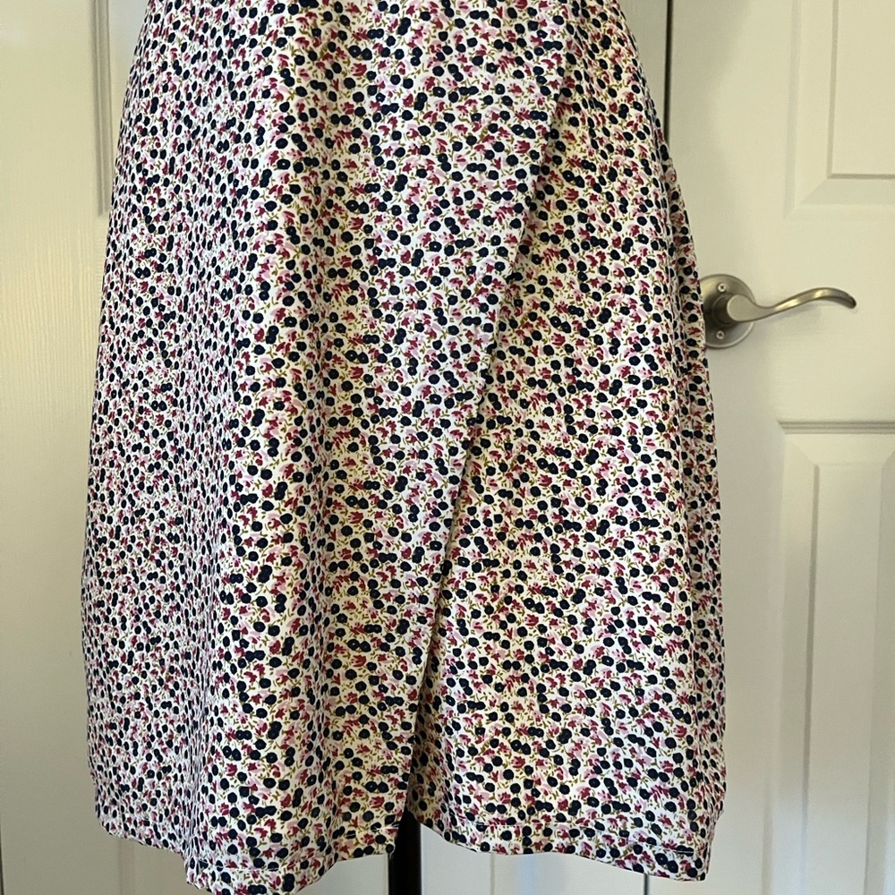 J Crew Mercantile Floral Dress Navy Burgundy Blush Size 8 - Picture 3 of 11